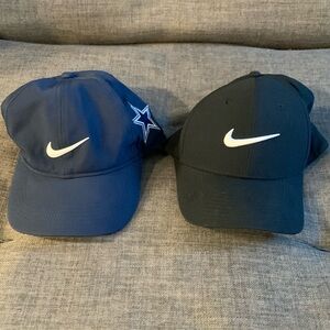 Nike Golf Hat x2 1 Dallas Cowboys Blue, 1 Black